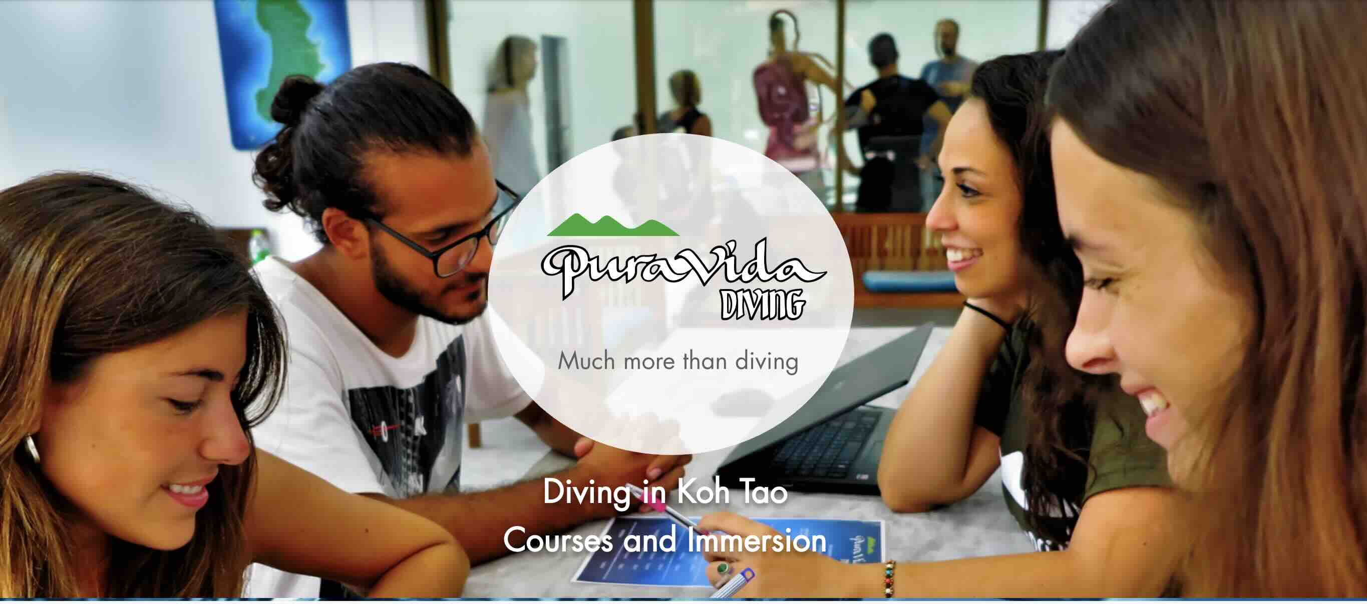 Pura Vida Diving dive shop in Koh Tao, Thailand Pura Vida Diving dive shop in Koh Tao, Thailand